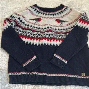 Men's Navy Patterned Sweater